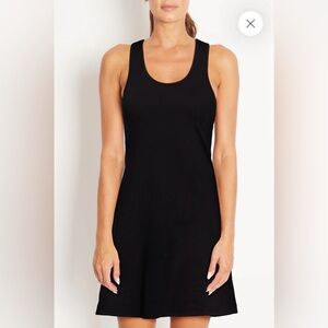 Marika Margot active dress black tennis racerback keyhole pockets sz S NEW